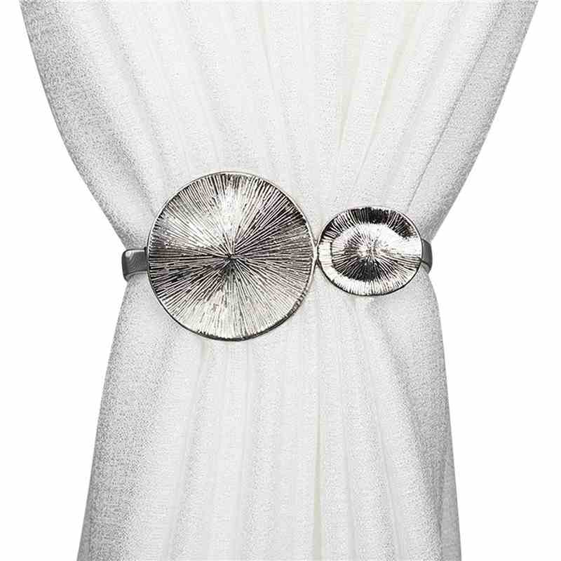 Embrasses De Rideaux Style égyptien | Paire En Laiton Massif – Rosette Avec Plaque, 45 Mm – Décoration élégante Pour Fenêtre