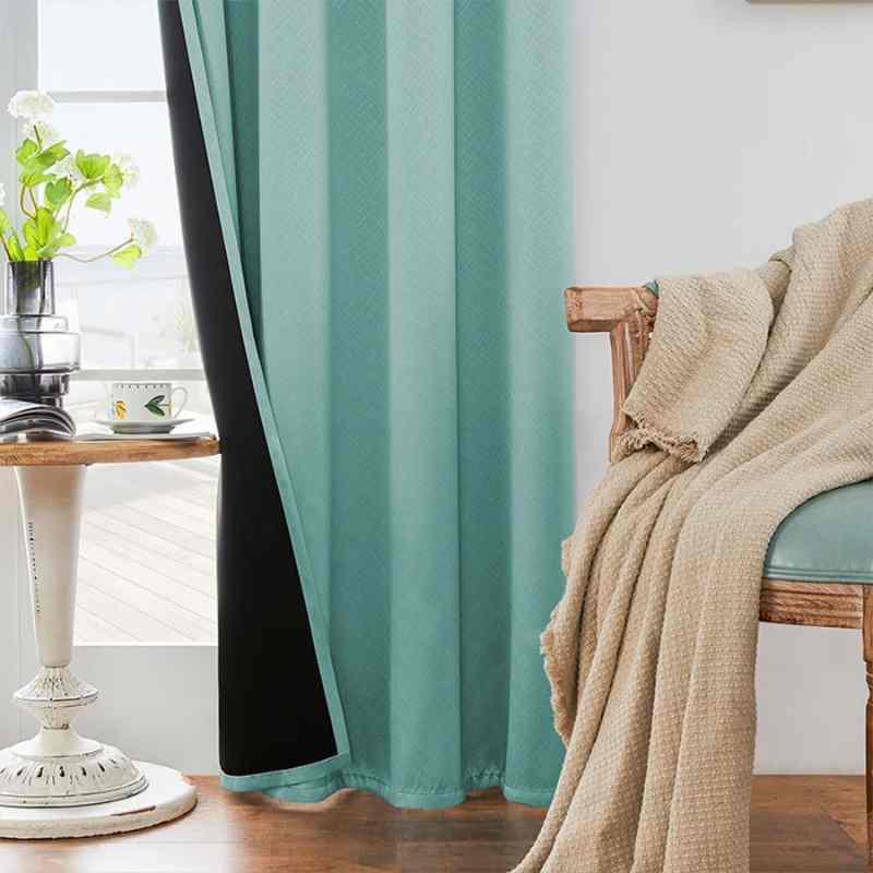rideau isolant et occultant couleur vert d'eau