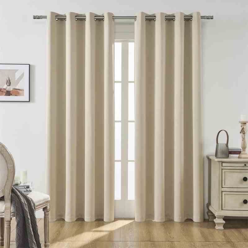 Rideau thermique et occultant beige