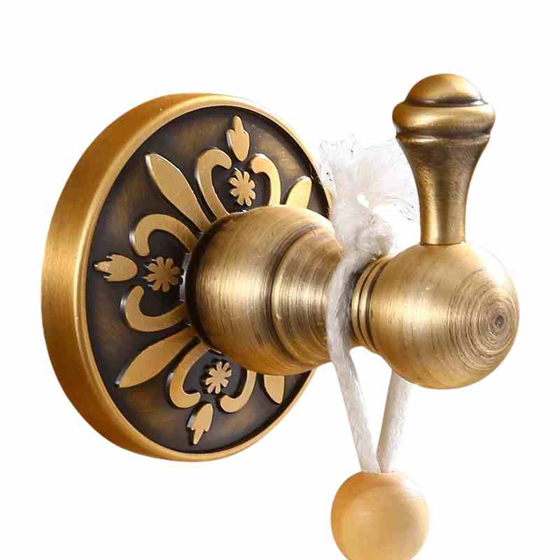 Charmant crochet en bronze sculpté pour embrasse de rideaux