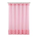 Rideau de douche tissu imperméable Rose / 180x180cm / Polyester