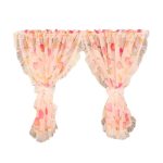 Rideau original cuisine Rose / 100x80cm / Galon fronceur