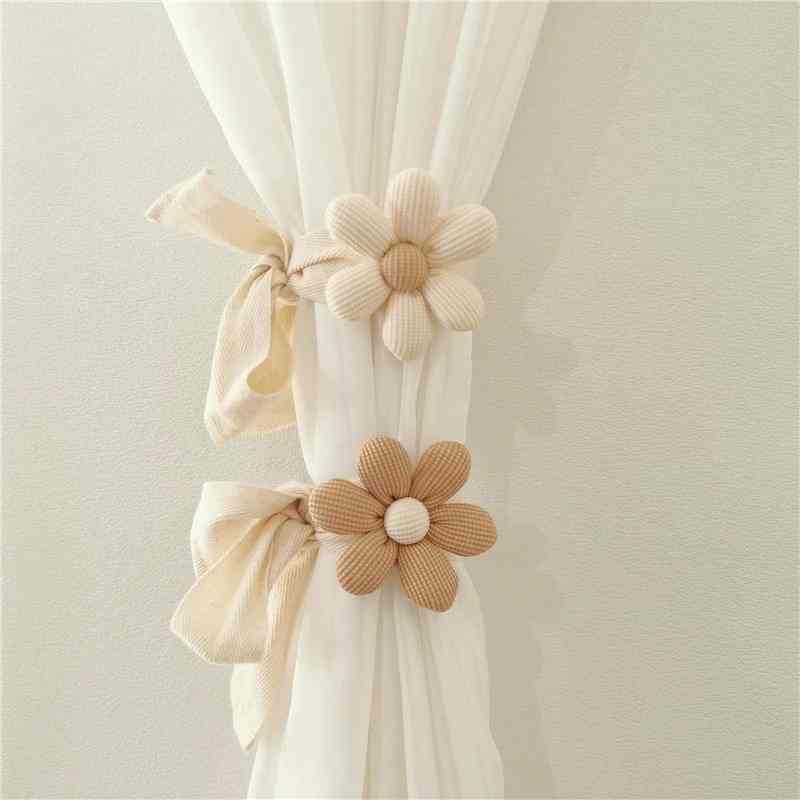 Embrasse rideau en coton motif fleur pour enfant