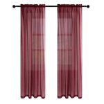 Voilage bordeaux Bordeaux / 140x137cm / Galon fronceur